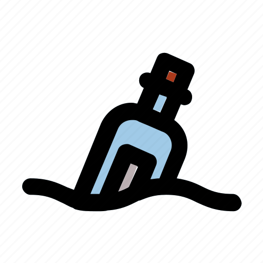 Bottle, letter, mail, message, sea icon - Download on Iconfinder