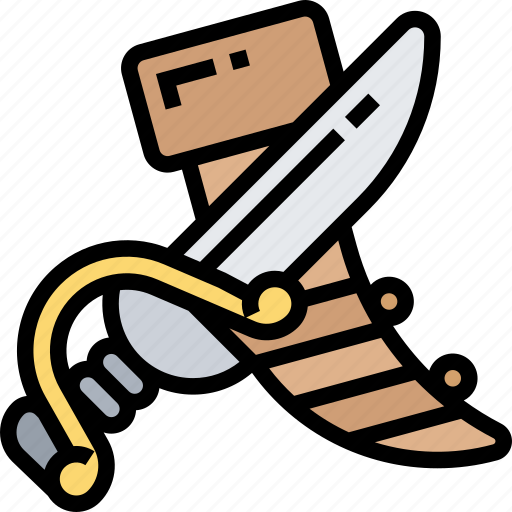 Cutlass, sword, saber, blade, pirate icon - Download on Iconfinder