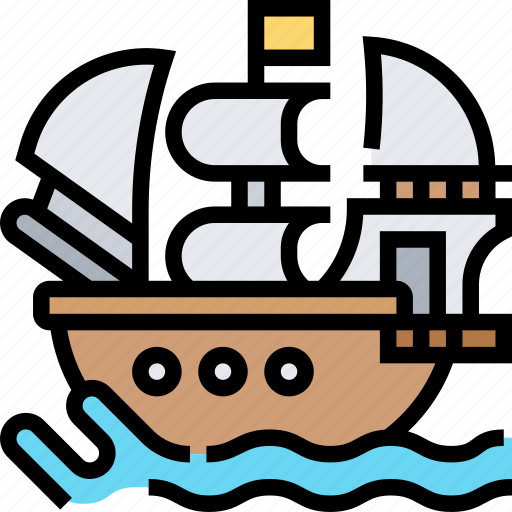 Galleon, ship, sailboat, nautical, navigation icon - Download on Iconfinder