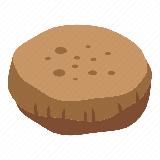 Pita, bread, isometric icon - Download on Iconfinder