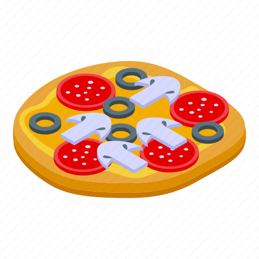 Pita, bread, pizza, isometric icon - Download on Iconfinder