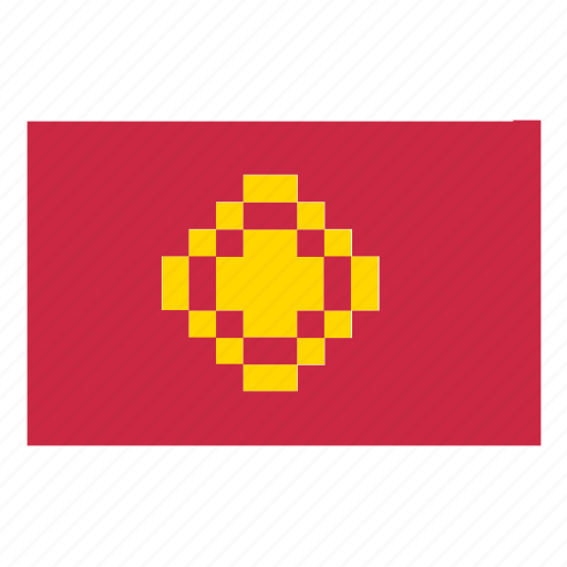 Flag, country, game, nintendo, kyrgyzstan, asia, pixelart icon - Download on Iconfinder