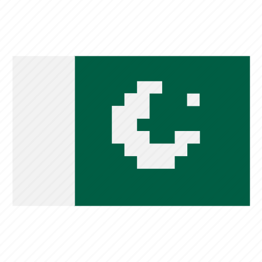 Flag, country, game, nintendo, pakistan, asia, pixelart icon - Download on Iconfinder