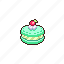 pixel art, 16bit, macaron, bakery, dessert, cooking, food 