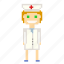 avatar, girl, nurse, person, pixels, woman 
