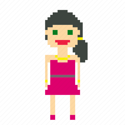 Female, girl, person, pixels, singer, woman icon - Download on Iconfinder