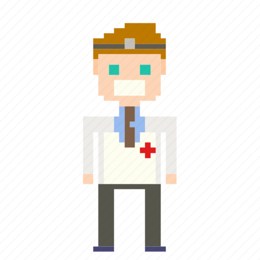 Doctor, man, medical, person, pixels icon - Download on Iconfinder
