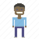 art_pixels, avatar, black, man, person, pixels