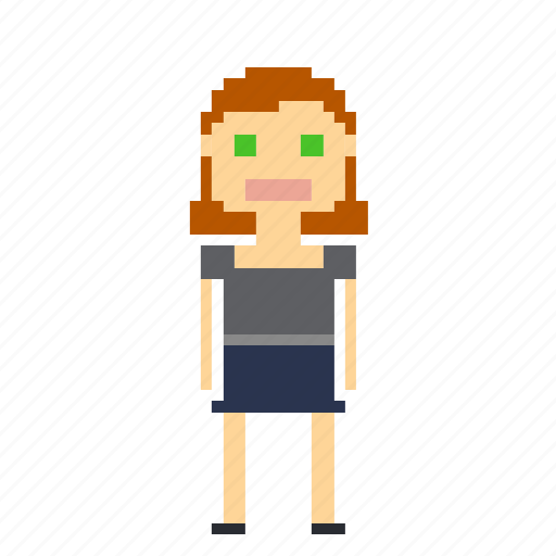 Female, girl, person, pixels, woman icon - Download on Iconfinder