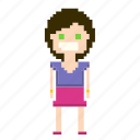 avatar, female, girl, person, pixels, woman