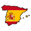spain, map, europe, flag, madrid, barcelona, tourism 