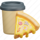 drink, pizza, food, cup 