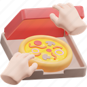 pizza, box, food, fast food 