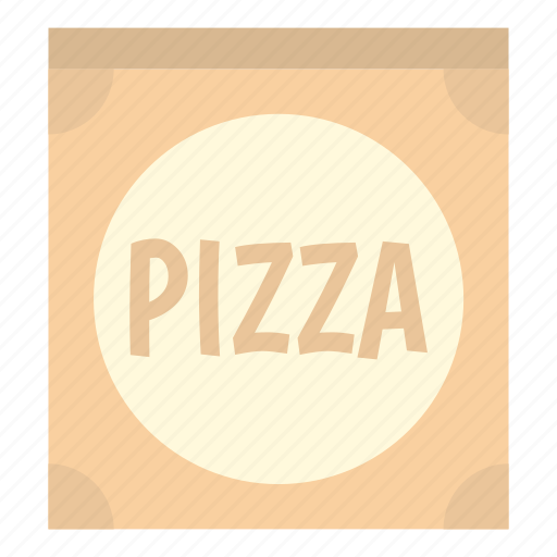 Box, cardboard, container, delivery, packaging, pizza, white icon - Download on Iconfinder