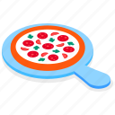 pizza, board, plate, food