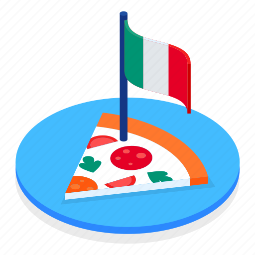 Pizza, slice, italian, plate icon - Download on Iconfinder