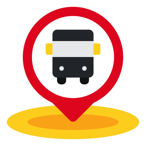Bus, stop, maps, location, placeholder, pin icon - Free download