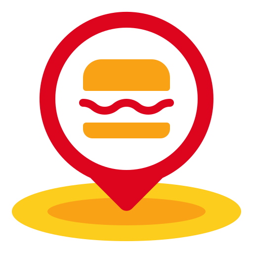 Fast, food, eating, maps, location, placeholder, pin icon - Free download