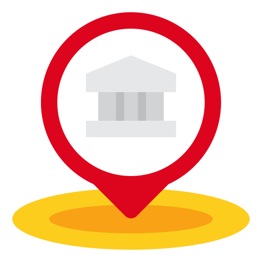 Museum, art, gallery, maps, location, placeholder, pin icon - Free download