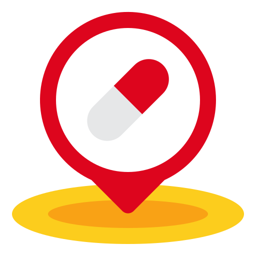 Pharmacy, medicine, maps, location, placeholder, pin icon - Free download