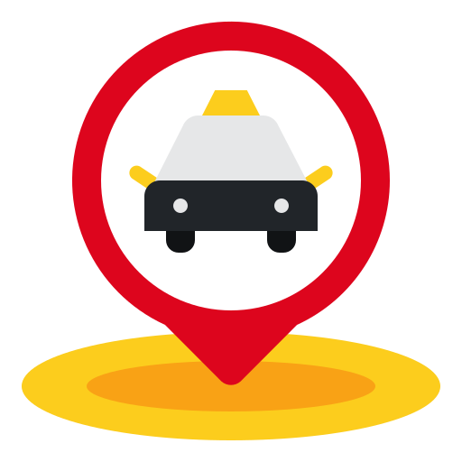 Taxi, stop, maps, location, placeholder, pin icon - Free download