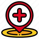 hospital, healthcare, maps, location, placeholder, pin