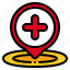 hospital, healthcare, maps, location, placeholder, pin 