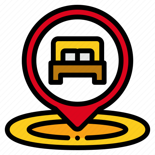 Hotel, hostel, maps, location, placeholder, pin icon - Download on Iconfinder