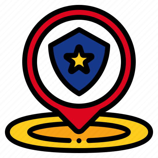 Police, station, maps, location, placeholder, pin icon - Download on Iconfinder