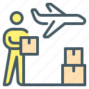 staff, logistics, plane, person, cargo, staff logistics