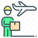 staff, logistics, plane, person, cargo, staff logistics