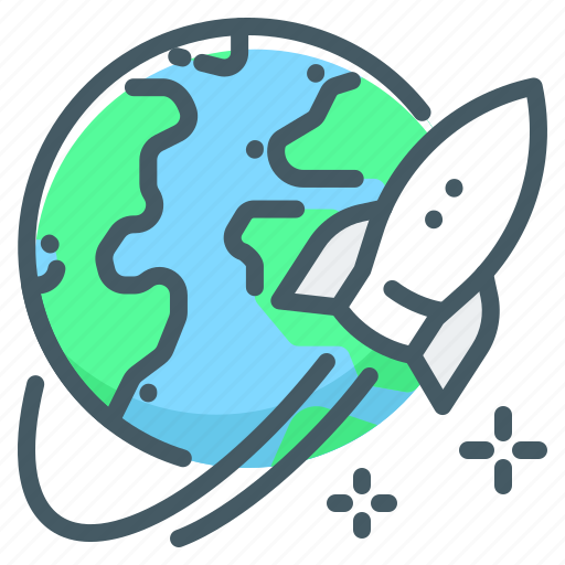 Earth, globe, planet, rocket, mission icon - Download on Iconfinder