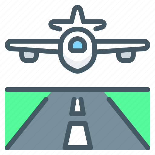 Plane, runway, landing, aircraft icon - Download on Iconfinder