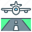 plane, runway, landing, aircraft 