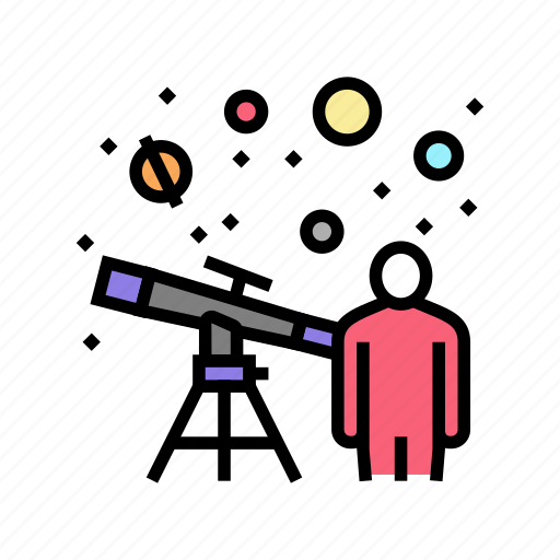 Astronomer, watching, telescope, stars, planetarium, equipment icon - Download on Iconfinder
