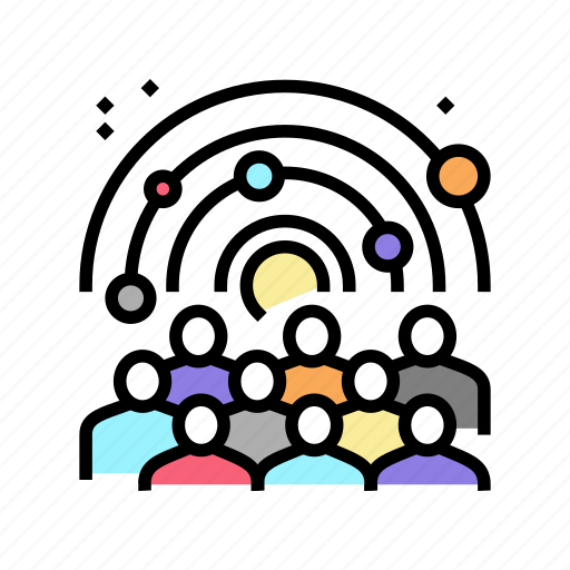 Visiters, watching, galaxy, planets, planetarium, equipment icon - Download on Iconfinder