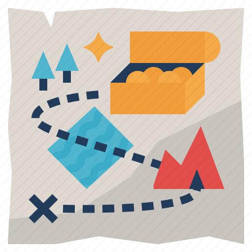 Direction, map, navigation, pirate, treasure icon - Download on Iconfinder