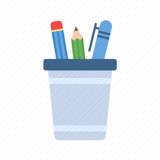 Holder, pen holder, pen pot, pencil box, pencil, box, container icon - Download on Iconfinder