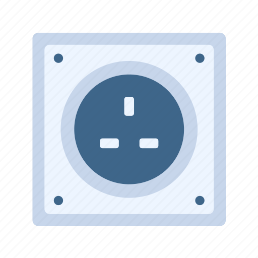 Wall plug, socket, electricity, charger, plugin, lead, household icon - Download on Iconfinder