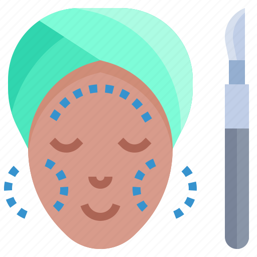 Face4, surgery, healthcare, and, medical, lifting, forehead icon - Download on Iconfinder