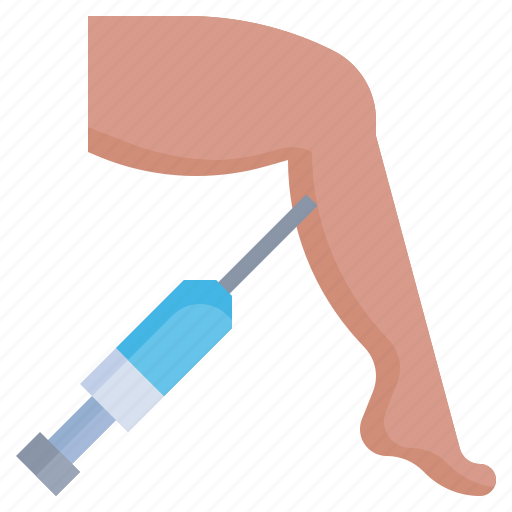 Leg, beauty, surgery, healthcare, and, medical, inject icon - Download on Iconfinder