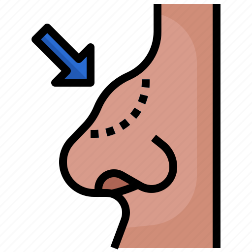 Nose2, rhinoplasty, plastic, surgery, beauty, healthcare, and icon - Download on Iconfinder
