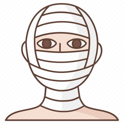 Bandaged, cosmetic, face, facial, patient, reconstruction, surgery icon - Download on Iconfinder