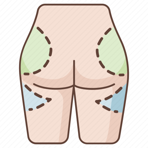 Butt, buttock, cosmetic, enhancement, plastic, shaping, surgery icon - Download on Iconfinder