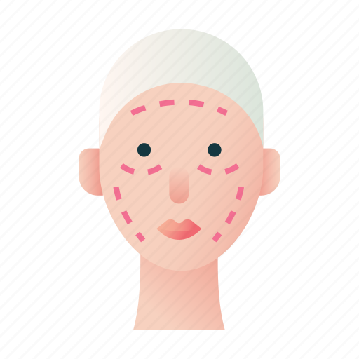Aging, areas, beauty, face, pointing, surgery, surgery point icon - Download on Iconfinder