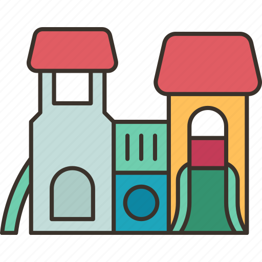 Castle, slides, playground, play, recreation icon - Download on Iconfinder