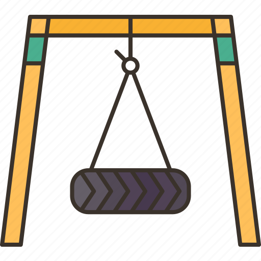 Tire, swing, rubber, play, outdoor icon - Download on Iconfinder