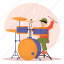 boy, drum, playing drum, celebration, happy, person, concert, music, party 