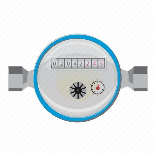 Cartoon, circle, consumption, counter, device, meter, water icon - Download on Iconfinder