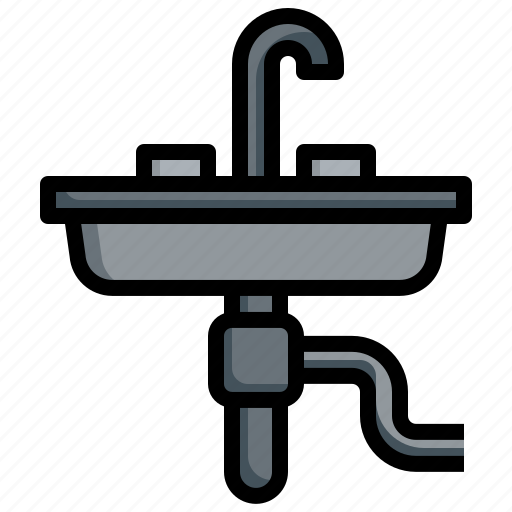 Garbage, disposal, water, faucet, pipe icon - Download on Iconfinder